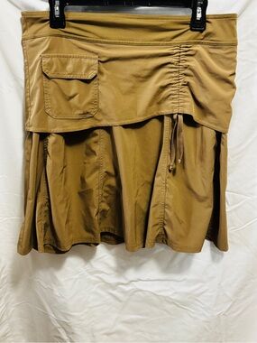 Athleta 8T tall  Tan/Beige Athletic Skort stretch golf pickleball tennis hiking
